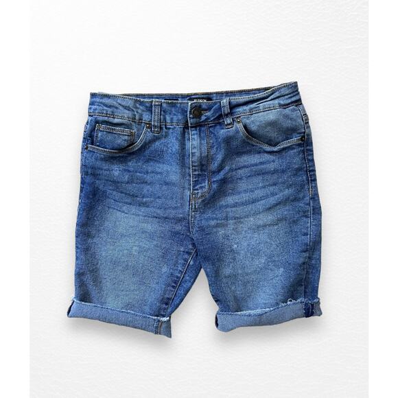 Hudson High-Rise Denim Bermuda Shorts, Size 14 - Picture 1 of 5